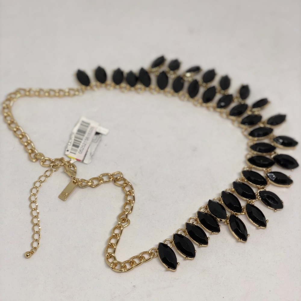 INC International Concepts Jet Stone Bib Necklace - Picture 3 of 3